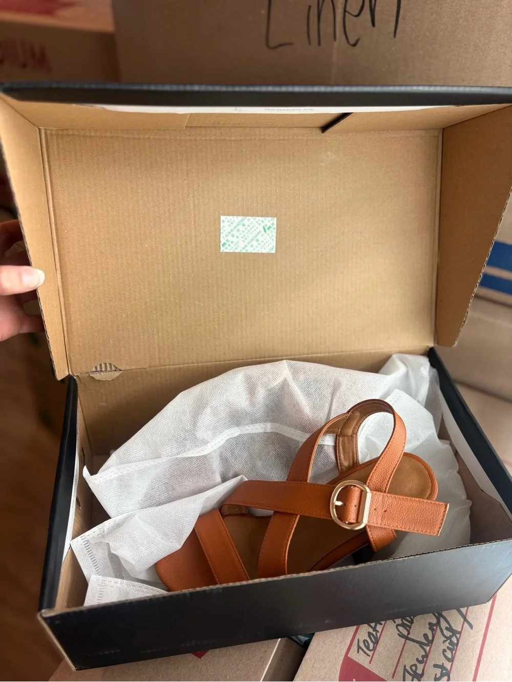 Women’s Brown Platform Slingback Heeled Sandals